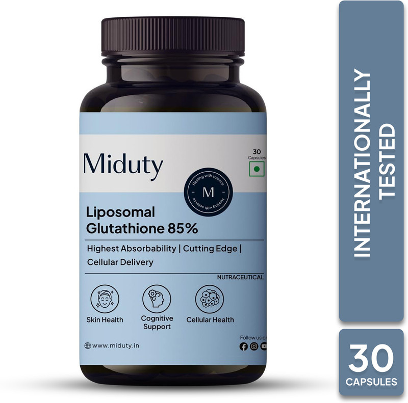 Miduty Liposomal Glutathione 85% - Skin Whitening - Anti-aging-Lipoglow-High Absorption(30 Capsules)