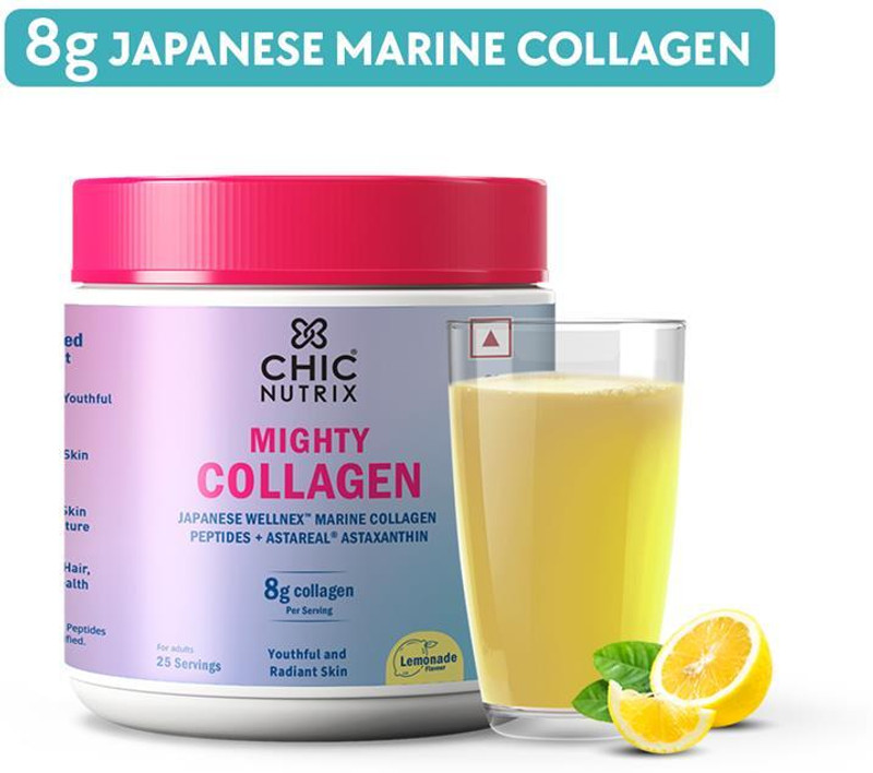 Chicnutrix Marine Collagen - 8g Japanese Collagen Powder, Anti-ageing, Tight, Youthful Skin(237.5 g)