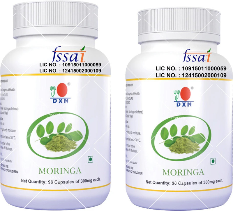 DXN Moringa 90 capsules of 300 mg each( pack of 2)(2 x 90 Capsules)