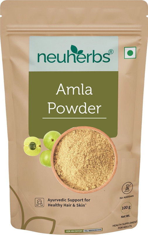 Neuherbs Amla Powder for Hair & Skin Care, Drinking | 100% Pure & Natural | No Additives(100 g)