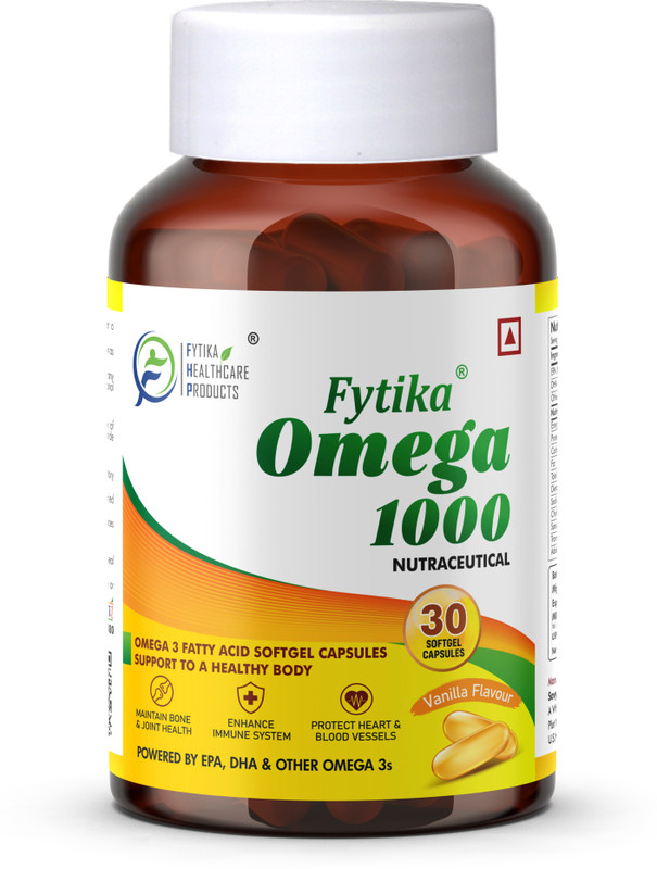 FYTIKA HEALTHCARE PRODUCTS Omega 1000 - EPA 360 MG + DHA 240 MG, Omega Fatty Acids | 30 Capsules(30 Capsules)