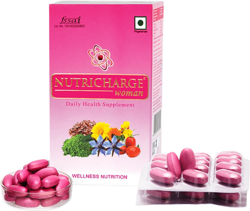 Nutricharge Woman Antioxidants Strawberry Flavour Daily Health Supplement(30 Tablets)