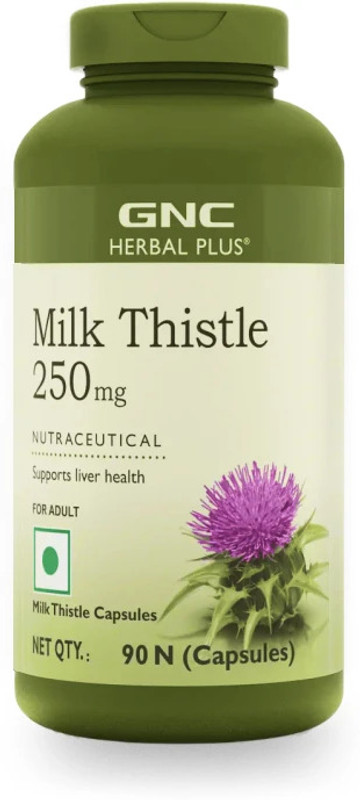 GNC Herbal Plus Milk Thistle 250 mg Supports Healthy Liver Function(250 mg)