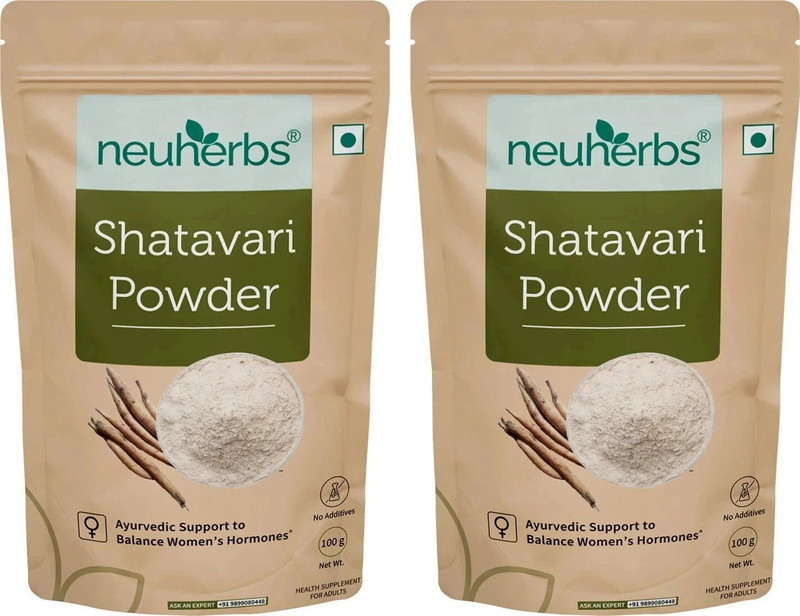 Neuherbs Organic Shatavari Powder| Ayurvedic Care To Balance Women's Health| No Additives(2 x 100 g)