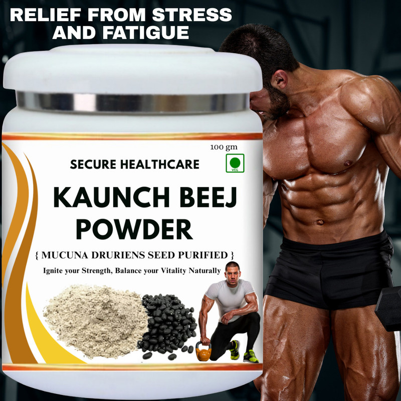 Secure Healthcare Kaunch Beej Powder - Kaunch Beej Herbal Powder - Boosts Immunity & Vitality(100 g)