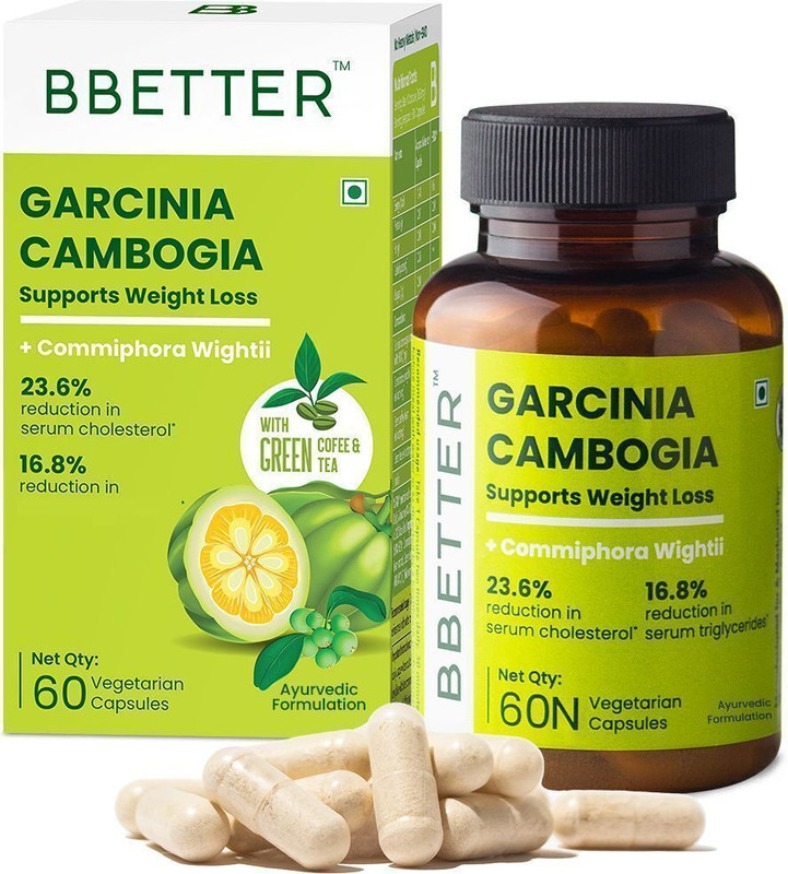 BBETTER Garcinia Cambogia with Green Coffee, Green Tea & Inulin(60 Capsules)