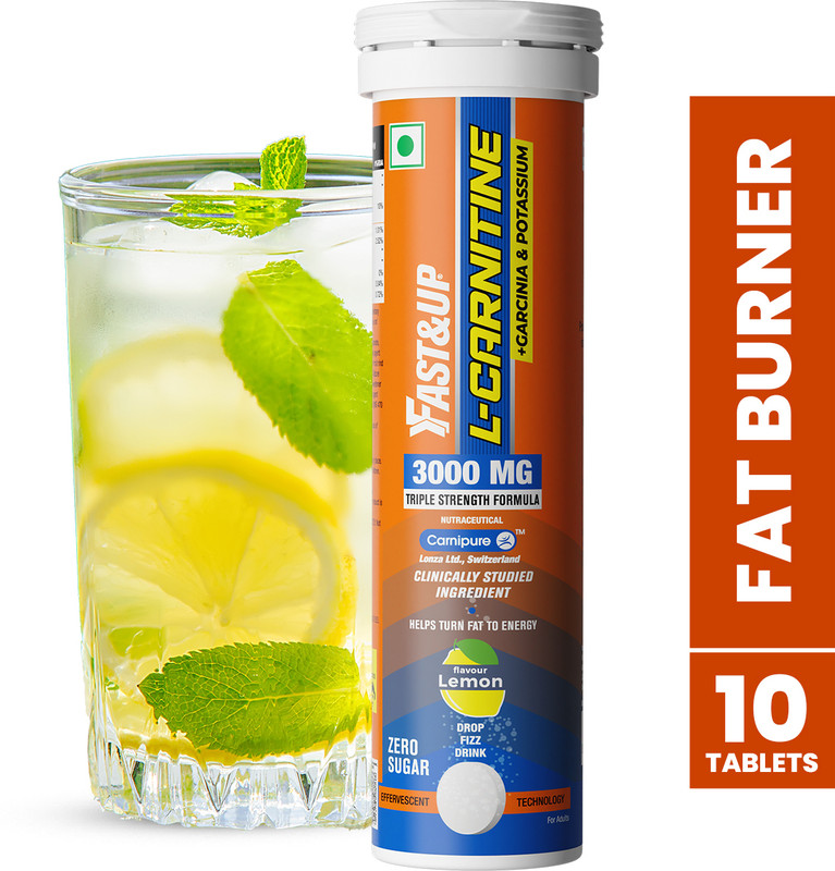 FAST&UP L-CARNITINE 3000 MG - TRIPLE ACTION FORMULA FOR FASTER FAT BURN(10 Tablets)