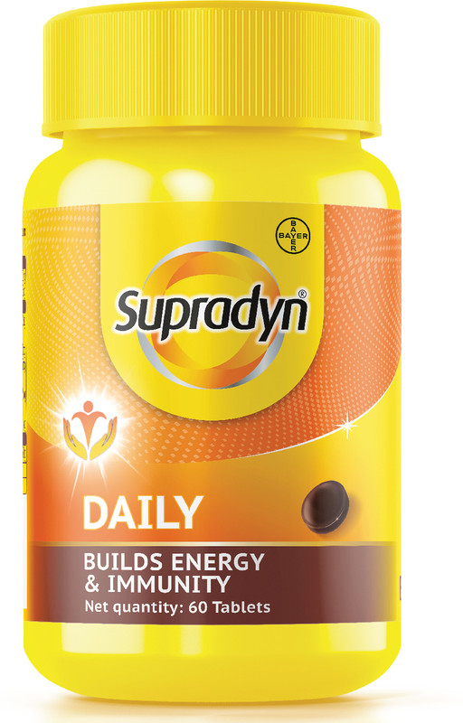 Supradyn Daily Multivitamin with 12 Vitamins, Zinc|For Immunity & Energy Tablets(60 Units)