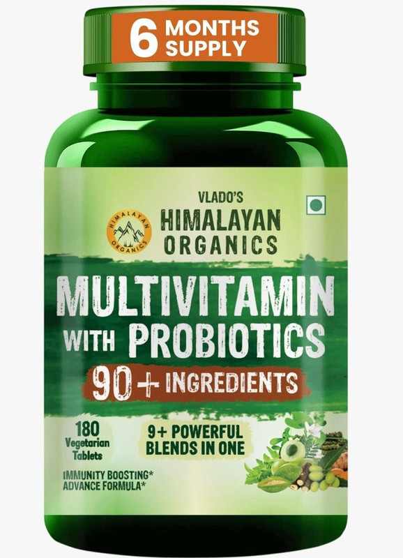 Vlado's Himalayan Organics Immunity Multivitamin with Probiotics - 180 Veg Tablets(180 Tablets)