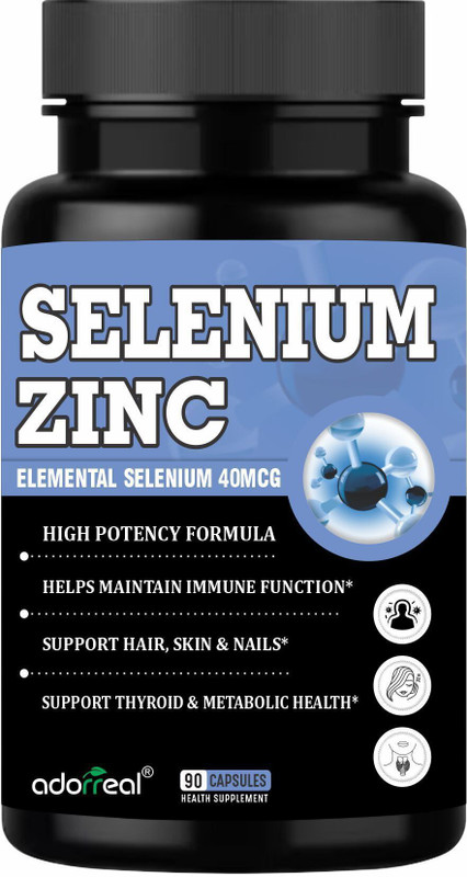 Adorreal Selenium Zinc Capsules 90 Veg Capsules(90 Capsules)