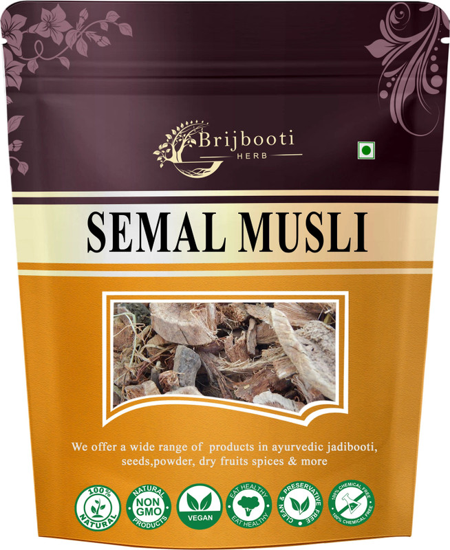 BrijBooti Semal Musli | Simbal Musli | Musli Lal | Bombax Malabaricum | Silk Cotton Root(100 g)