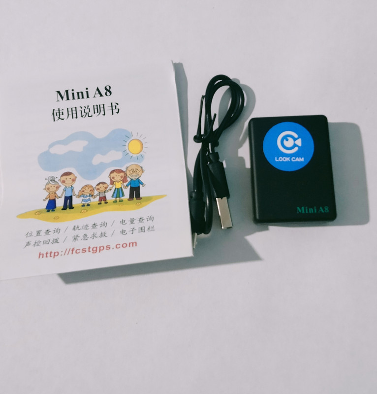 lookcam Mini A8 Audio Recorder Smart Child Bag Device Microphone GSM Sim Slot NA Voice Recorder(0 inch Display)
