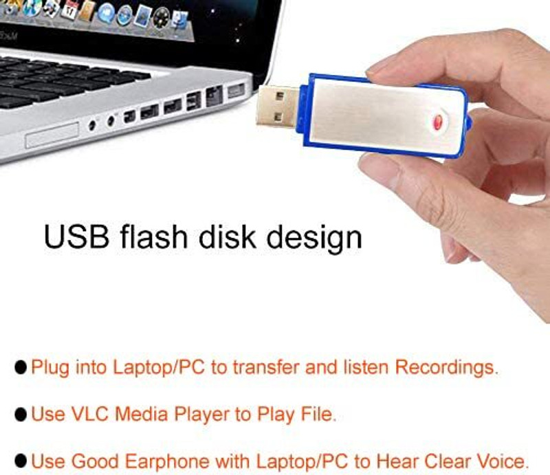 SKY HUB Spy Mini Digital Audio Voice Recorder Device 8GB | Pen Drive 8 GB Voice Recorder(0 inch Display)