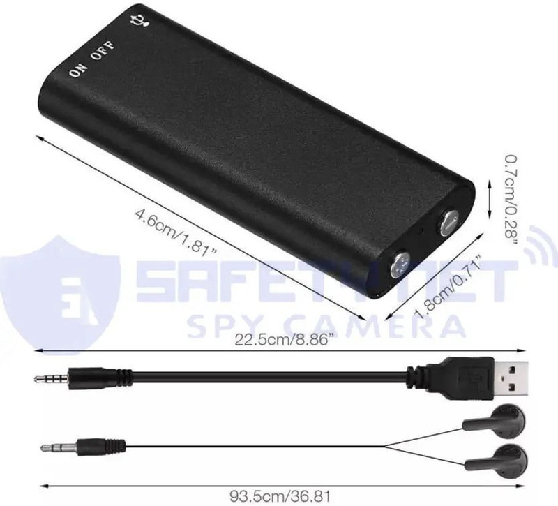 PERAMISYM Mini Audio Recording Device – 8GB Storage for Long Recordings 8 GB Voice Recorder(0 inch Display)