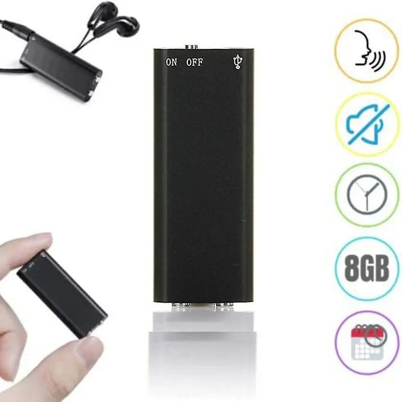 AAC Compact Voice Recorder – Spy Tool 8GB Storage 8 GB Voice Recorder(0 inch Display)