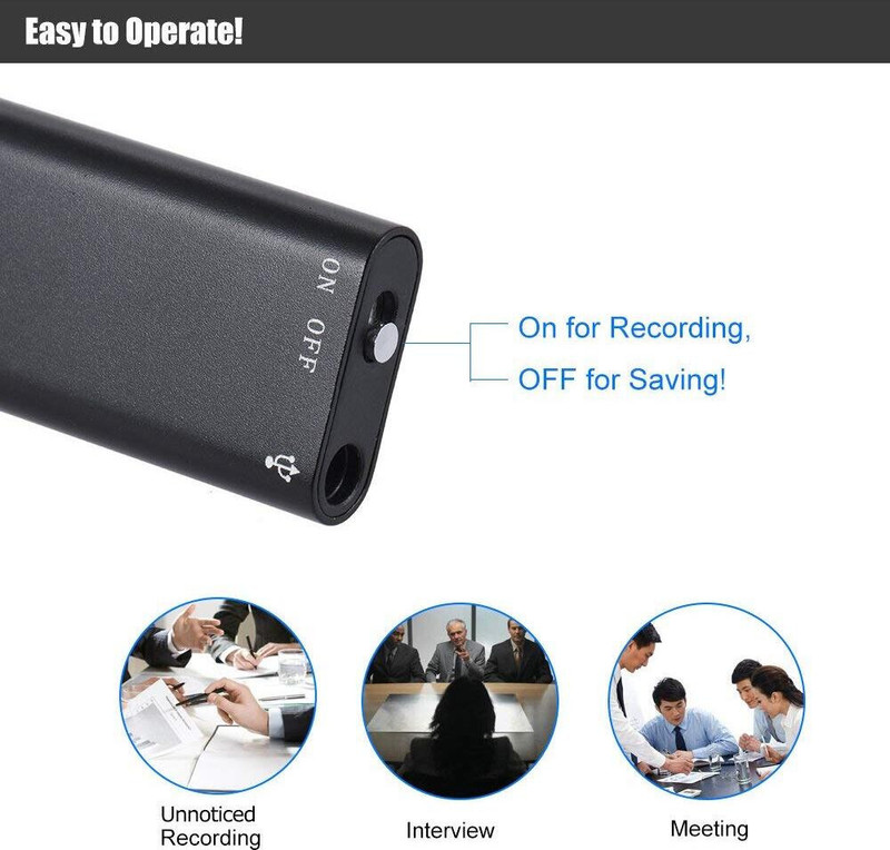 SKY HUB Portable 8GB Spy Audio Device – Easy to Hide 8 GB Voice Recorder(0 inch Display)