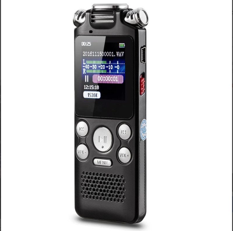 CLEGO Digital Audio Voice Recorder with 3 Microphones, 128GB Memory, Noise Reduction 256 MB Voice Recorder(1.4 inch Display)