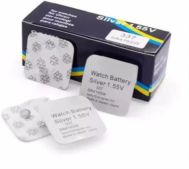 FREDI HD PLUS Small Battery (SR416SW) 1.55V Silver Oxide 10 Piece Cell 1 Battery Box NA Voice Recorder(0 inch Display)