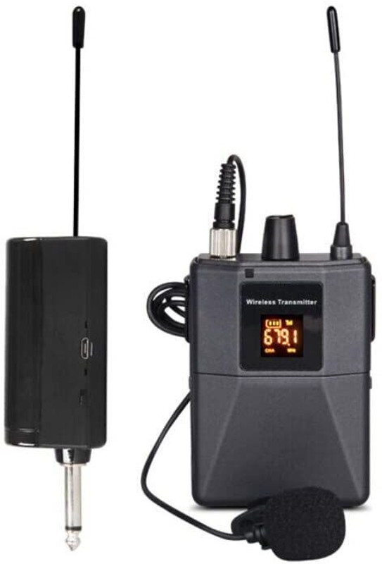 QAWACHH Wireless Microphone with transmiter for Office, Security NA Voice Recorder(1 inch Display)