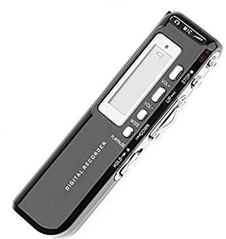 MatLogix Digital Voice Recorder MP3 Player 8GB with Collar Mic Black 8 GB Voice Recorder(2 inch Display)