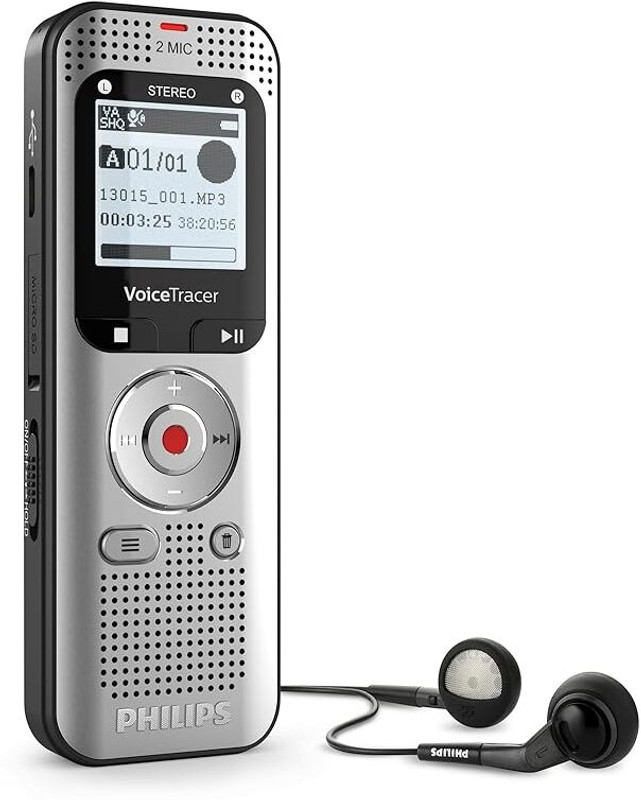 PHILIPS DVT2015 8GB Voice recorder Sound FM RADIO WITH SEMBLY AI SUPPORT 8 GB Voice Recorder(1.5 inch Display)