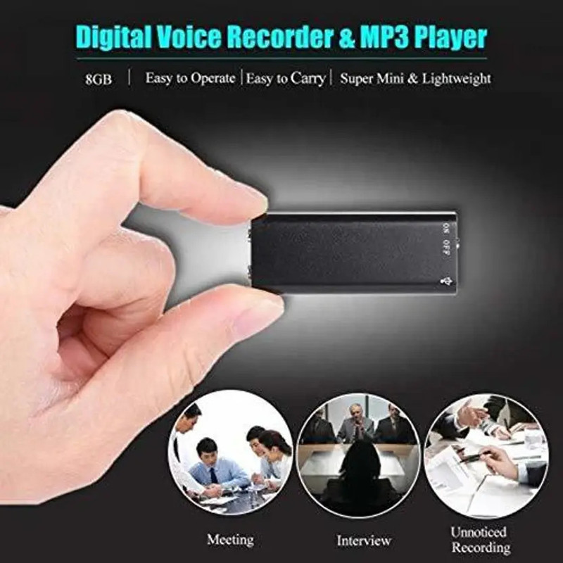 PERAMISYM USB Audio Logger – Spy Voice Recording Device 8GB 8 GB Voice Recorder(0 inch Display)