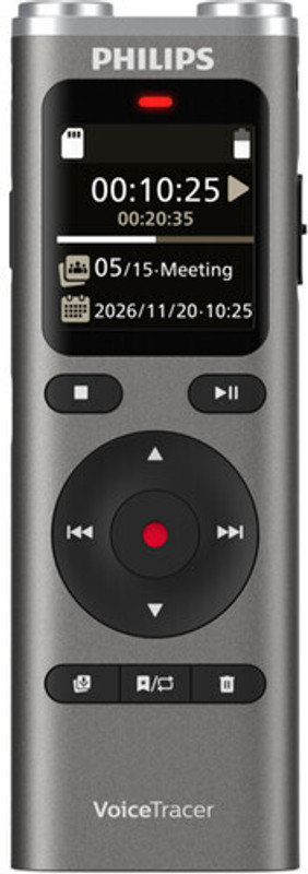 PHILIPS DVT2075 VoiceTracer 8GB, Micro SD Card Slot, 360° Microphone for Excellent Sound 8 GB Voice Recorder(1.5 inch Display)
