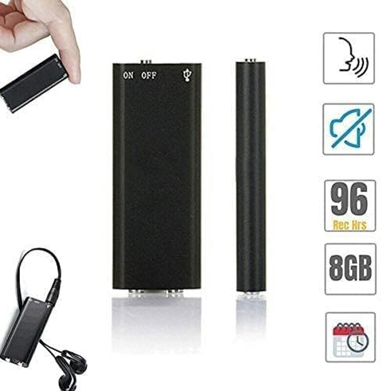 SATTOBISION Mini Small Spy Voice Audio Recorder Super Long Storage Capacity 8GB 8 GB Voice Recorder(0 inch Display)