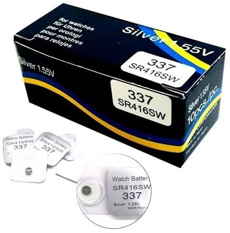 FREDI HD PLUS Small Battery (SR416SW) 1.55V Silver Oxide 10 Piece Cell 1 Battery Box NA Voice Recorder(0 inch Display)