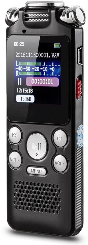 Techdash Digital Audio Recorder with 3 Microphones 32 GB Voice Recorder(1.5 inch Display)
