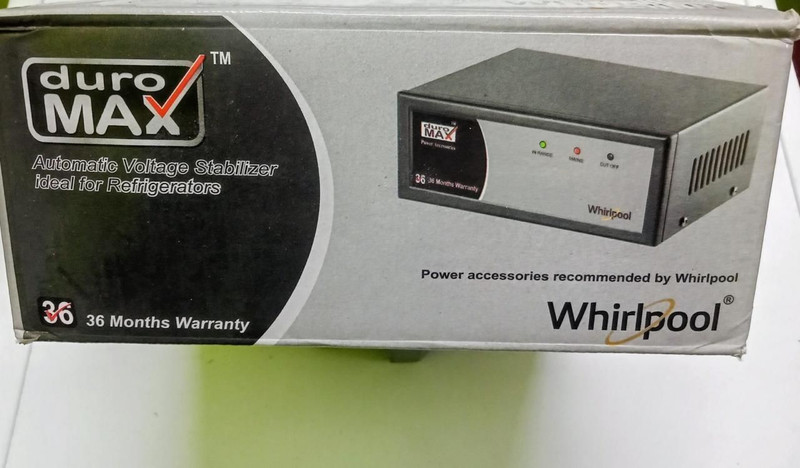 Whirlpool VOLTAGE STABILIZER FOR REFRIGERATOR,S WASHING MACHINE, TV & AC(Black)