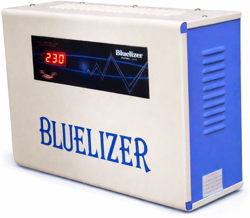 BLUELIZER Digital Voltage Stabilizer for Ac Upto 2 Ton Working Range (60-300 V) 5 Kva with High/Low Cut Off and Overload Protection .(Copper Wired))(India's First Stabilizer With In Display Ampere Meter (Grey))