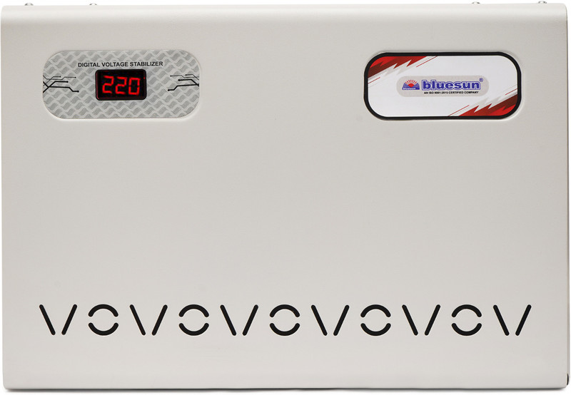 BLUESUN 4 KVA 90V-280V 3200W Digital Voltage Stabilizer for Upto 1.5 Ton AC(Grey)