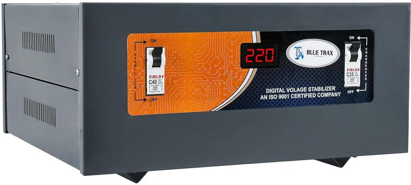 BLUE TRAX Table Top Mainline Digital Voltage Stabilizer for Home (5 KVA 4000W 90V-300V) Voltage Stabilizer(Grey)