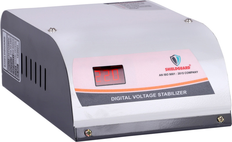 SHIELDGUARD Digital Crystal Stabilizer for 55 Inch/65 Inch/ 75 Inch LED TV + Setup Box Voltage Stabilizer(Grey)