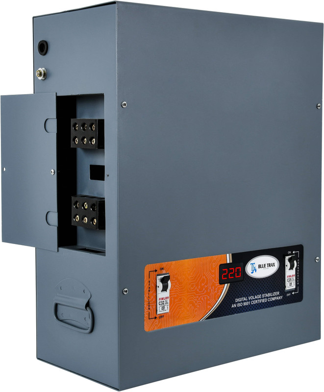 BLUE TRAX Mainline Copper Digital 5 KVA Heavy-Duty 4000W, 70V-280V Hanging Voltage Stabilizer(White)