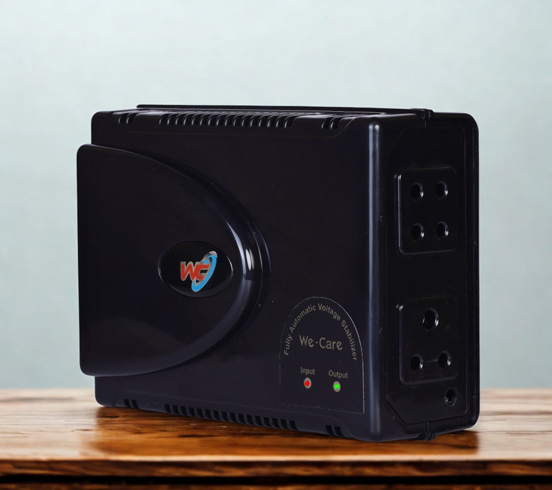 We Care WC100 Voltage stabilizer 1 KVA for TV Upto 78 Inch(Black)