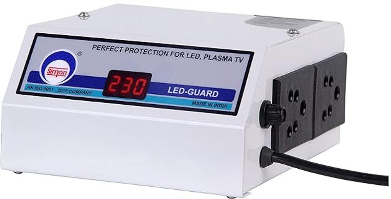 Simon 600VA Digital Voltage Stabilizer Stabilizer for LCD ,LED , Refrigerator & Computer System(White)