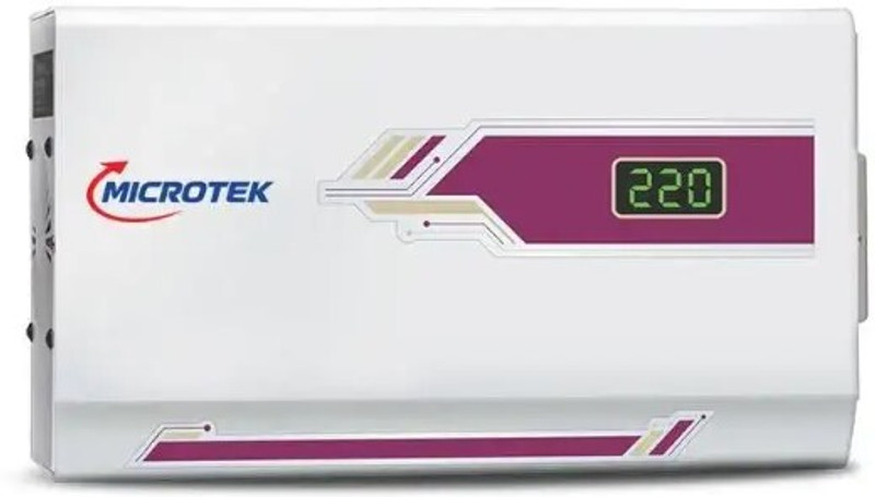 Microtek Pearl EM4110 Voltage Stabilizer(White & Pink)