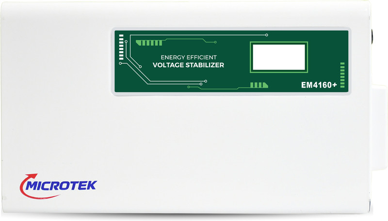 Microtek EM4160+ Digital Display For AC upto 1.5Ton (160V-285V) Voltage Stabilizer(White)
