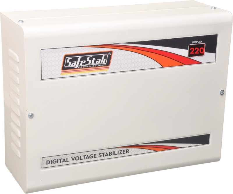 SAFESTAB VST 400D Up to 1.5 Ton Air Conditioner (150V To 270V) Voltage Stabilize | Digital display(White)