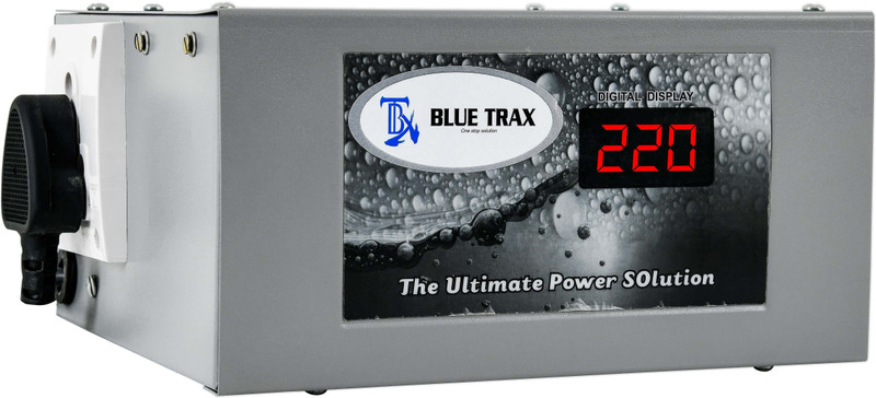 BLUE TRAX Copper Table Top Automatic Digital Voltage Stabilizer 1 KVA 800W 130V- 280V Voltage Stabilizer(Grey)