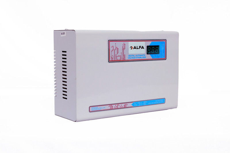 Alfa 4KVA (150v to 310v) Heavy Duty Voltage Stabilizer for 1.5ton Split and Window AC WALL MOUNTED DIGITAL STABILIZER(White)