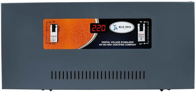 BLUE TRAX Copper Table Top Mainline Digital Stabilizer for Home 15 KVA 12000W 90V-300V Voltage Stabilizer(Grey)