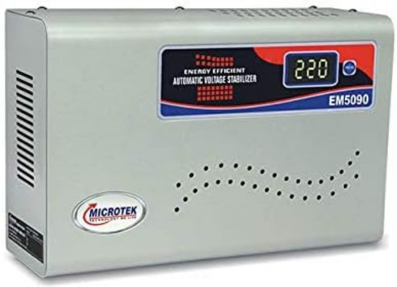 Microtek complete power solution Pearl EM4130+ Voltage stabilizer(White)