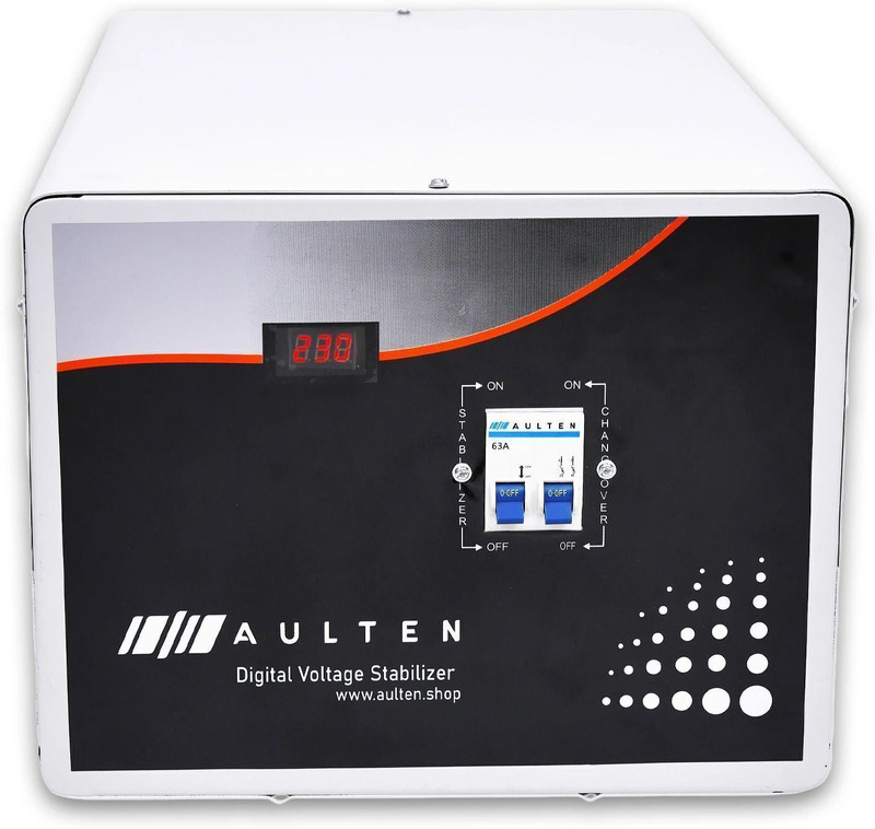 Aulten 15KVA 12000W 130V - 300V COPPER Heavy Duty Mainline Voltage Home Stabilizer(Grey)