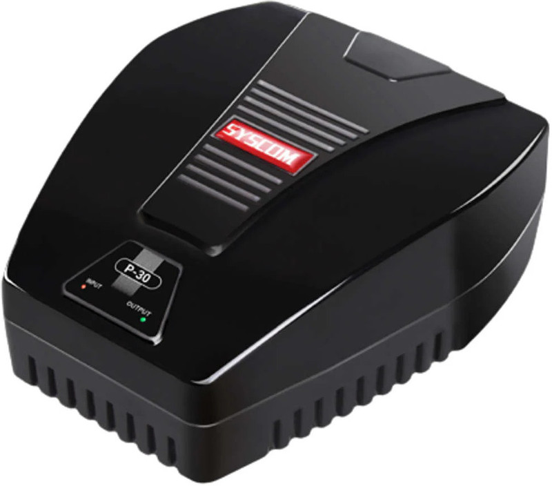 syscom P-30 A.V STABILIZER FOR ( LED TV UPTO 32inch WITH DTH OR LOAD UPTO 1 AMPS) VOLTAGE STABILIZER(Black)