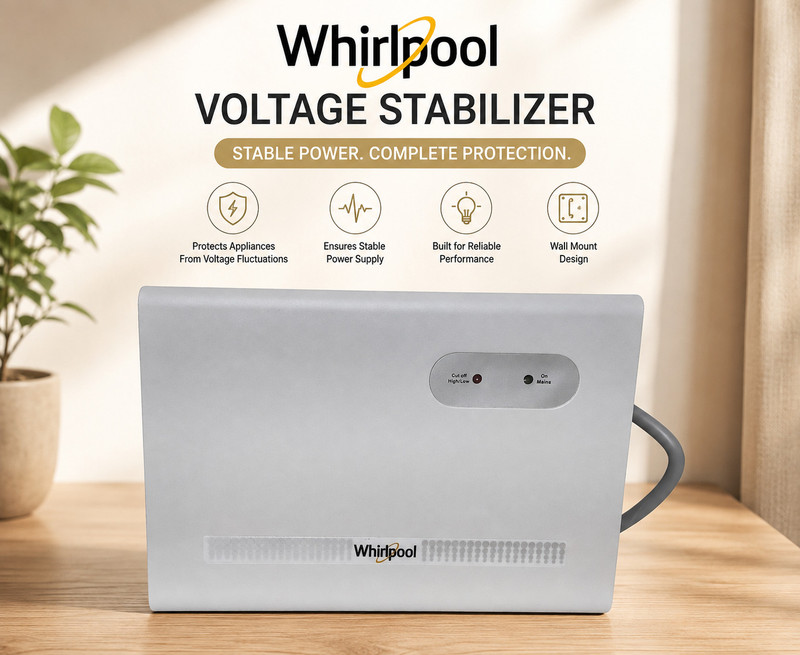 Whirlpool 170V Stabilizer MODEL 1740 Wide Working Range best for Inverter AC, Split, Windows AC for 1.5 Ton(White)