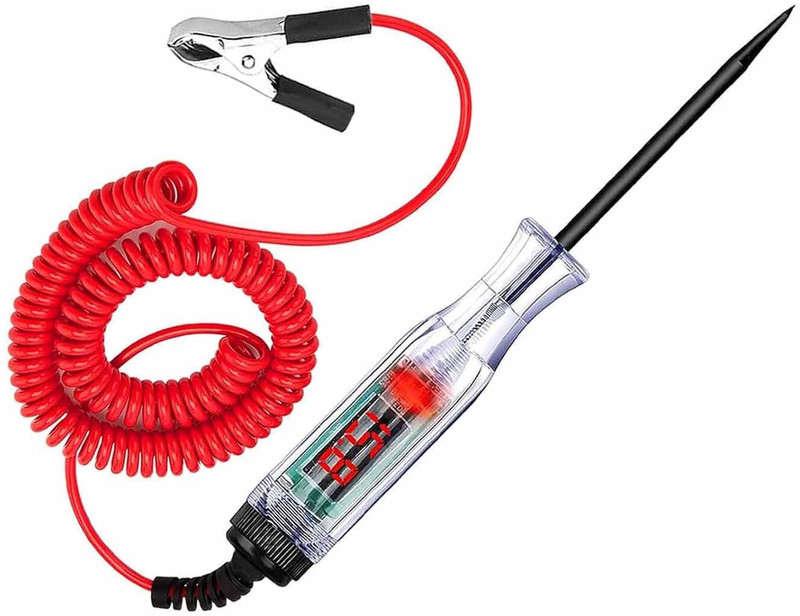 AS TOOL CENTER Digital Display LED Circuit Tester 3V-24V-48V Battery Tester with Digital Voltage Tester