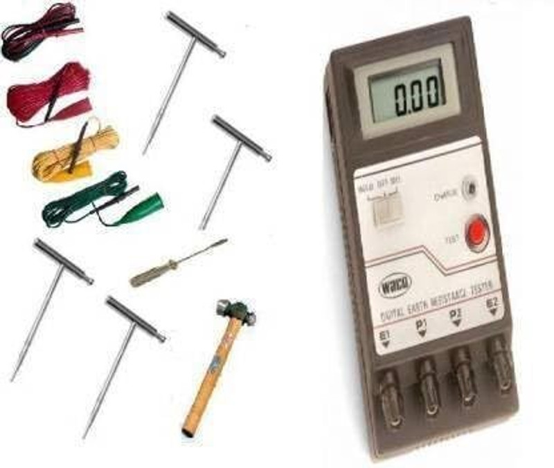 WAOCO WACO DIGITAL EARTH RESISTANCE TESTER 0-10-1000 Ohm Digital Voltage Tester